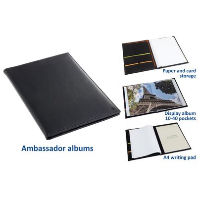 rillstab demomappe Ambassador Luxe A4 10 lommer sort