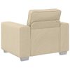 vidaXL Sofa 3 pcs Creme 219 x 80 x 82 cm Linned-blandet stof