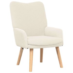 vidaXL l&aelig;nestol Creme 63 x 67 x 94 cm Uldstof og krydsfiner