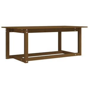 vidaXL sofabord 110x55x45 cm massivt fyrretr&aelig; gyldenbrun
