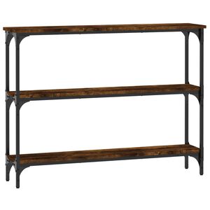 vidaXL konsolbord 100x22,5x75 cm konstrueret tr&aelig; r&oslash;get egetr&aelig;sfarve