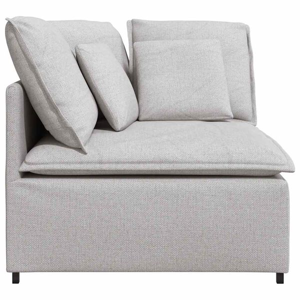 vidaXL modulsofa hjørnemodul med hynder 100 cm skygrå