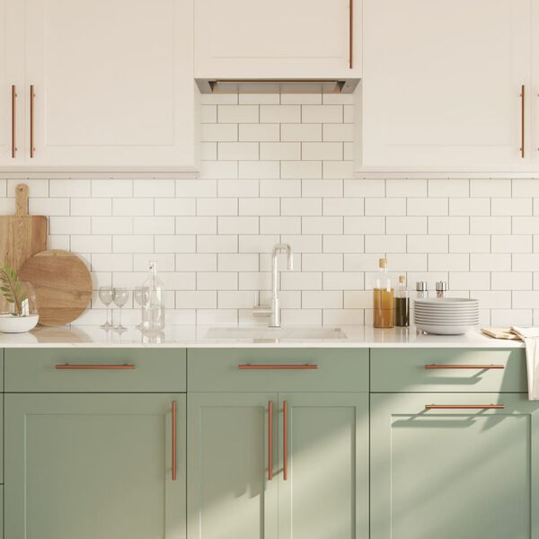 vidaXL skabshåndtag 10 stk. 192 mm rustfrit stål bronzefarvet