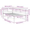 vidaXL seng med reol uden madras 90x200 cm massivt fyrretr&aelig; hvid