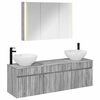 vidaXL Badev&aelig;relsesskabs&aelig;t 4 pcs Gr&aring; Sonoma 103,5 x 15,5 x 70 cm
