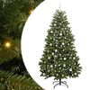 vidaXL Kunstigt juletr&aelig; med 300 LED'er Gr&oslash;n 210 cm PVC og metal
