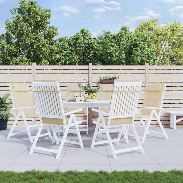 vidaXL stolehynder m. h&oslash;j ryg 6 stk. oxfordstof beige