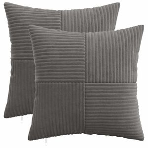vidaXL Pudebetr&aelig;k 2 pcs ALMELO M&oslash;rkegr&aring; 30 x 30 cm cordfl&oslash;jl