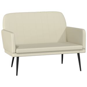 vidaXL b&aelig;nk 107x80x81 cm kunstl&aelig;der cremefarvet