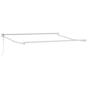 vidaXL Electric Awning Frame 3,5 x 2,5 m Hvid Powder-Coated Aluminium