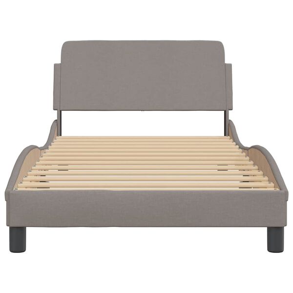 vidaXL sengeramme Dover Taupe 100x200 cm Stof