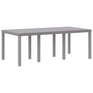 vidaXL Havem&oslash;bel Bord Lysegr&aring; 200 x 100 x 73 cm polyrattan