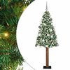 vidaXL Slankt Juletr&aelig; Gr&oslash;n 180 cm PVC og Massiv Fyrretr&aelig;