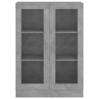 vidaXL vitrineskab 82,5x30,5x115 cm spånplade betongrå