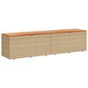 vidaXL opbevaringsboks til haven 220x50x54 cm polyrattan akacie beige