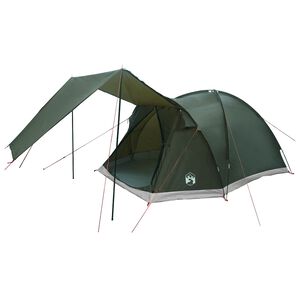 vidaXL Hyttetelt med tag Army gr&oslash;n 4-personers Polyester og St&aring;l
