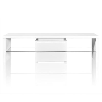 LED Højglans Hvidt TV-bord 150 cm