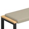 vidaXL B&aelig;nkpude Textureret Velour Sandfarvet Dybde 35 cm