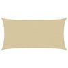 vidaXL Solsejl Beige 2 x 6 m HDPE
