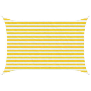 vidaXL Solsejl Gul og Hvid 2 x 2,5 m HDPE