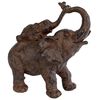 Gifts Amsterdam skulptur Elephants 28x13x28 cm polystone brun
