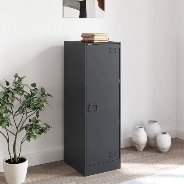 vidaXL skænk 34,5x39x107 cm stål antracitgrå