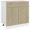 vidaXL underskab med skuffe 80x46x81,5 cm konstrueret tr&aelig; sonoma-eg