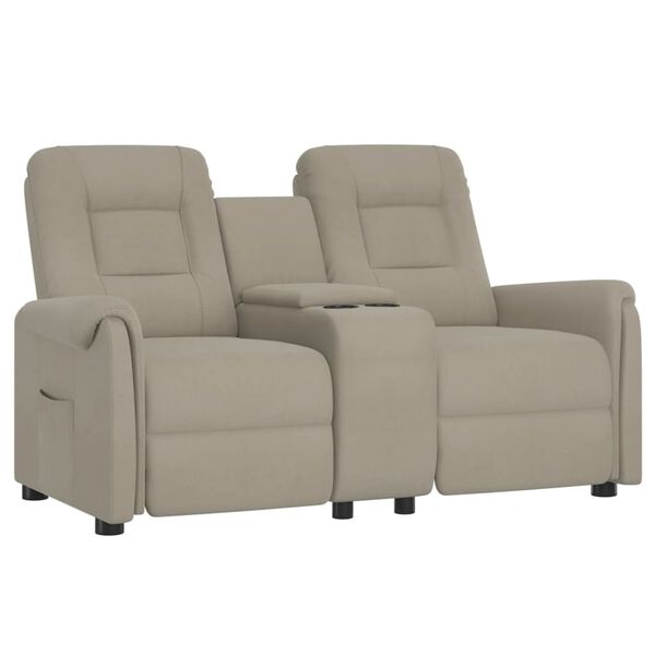 vidaXL 2-personers massagestol med kopholder lysegr&aring;