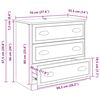 vidaXL Sideboards 3 pcs Sort eg 210 x 35,5 x 67,5 cm Konstrueret tr&aelig;