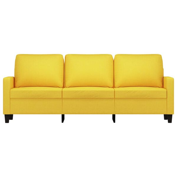 vidaXL 3-personers sofa 180 cm stof lysegul