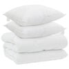 vidaXL Vinter dyne med pude 3 stk. Hvid Microfiber