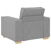 vidaXL Sofa 3 pcs Skygrå Linned-blandet stof
