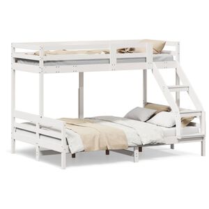 vidaXL k&oslash;jeseng 90x200/140x200 cm massivt fyrretr&aelig; hvid