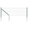 vidaXL Euro Hegn med Spidser 25 x 0,8 m PVC-belagt st&aring;l Gr&oslash;n Mesh