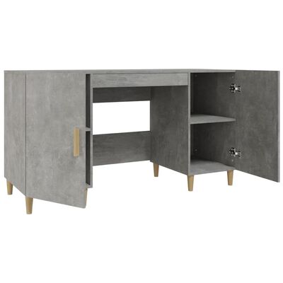 vidaXL skrivebord 140x50x75 cm konstrueret træ betongrå