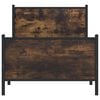 vidaXL sengeramme uden madras 90x200 cm metal røget egetræsfarve