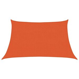 vidaXL solsejl 160 g/m&sup2; 3/4x2 m trapezformet HDPE orange