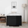vidaXL Sengestel med madras Sort 100 x 200 cm Stof