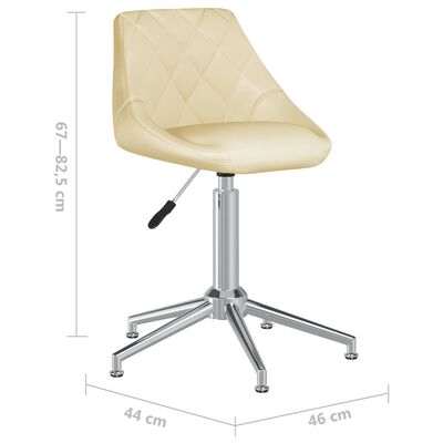 vidaXL drejelige spisebordsstole 4 stk. kunstlæder cremefarvet