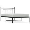 vidaXL sengeramme med sengegavl 107x203 cm metal sort
