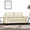 vidaXL 2-personers sofa 120 cm kunstl&aelig;der cremefarvet