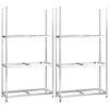 vidaXL d&aelig;kreoler 2 stk. med 3 hylder 110x40x200 cm st&aring;l s&oslash;lvfarvet
