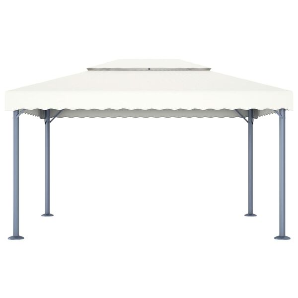 vidaXL pavillon 400x300 cm aluminium cremefarvet