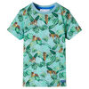T-shirt til b&oslash;rn str. 140 lys gr&oslash;nmeleret