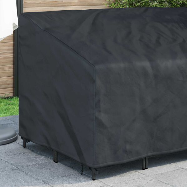 vidaXL Haveb&aelig;nkkappe Sort 160 x 100 x 61 / 89 cm 210D Oxford Stof