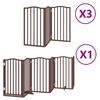 vidaXL hundel&aring;ge med d&oslash;r 15 paneler 750 cm foldbar poppeltr&aelig; brun