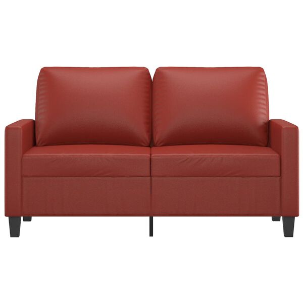 vidaXL 2-personers sofa 120 cm kunstl&aelig;der vinr&oslash;d