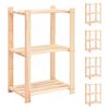 vidaXL reoler 5 stk. 3 hylder 60 x 38 x 90 cm fyrretr&aelig; 150 kg