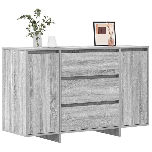 vidaXL Sideboard Grå Sonoma 120 x 41 x 75 cm Konstrueret træ