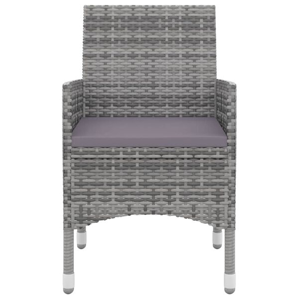 vidaXL spisebordss&aelig;t til haven 5 dele med hynder polyrattan og glas